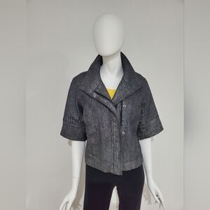 Silver metallic look jacket